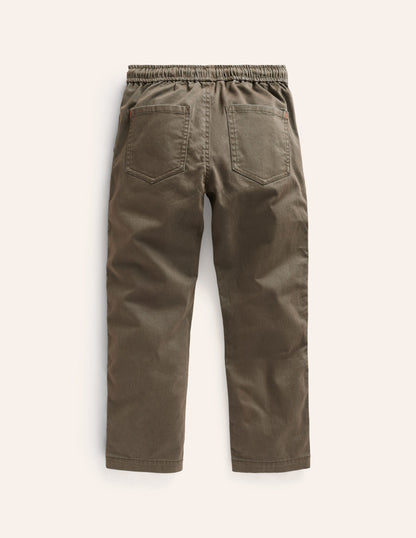 Slim Pull-On Trousers-Classic Khaki