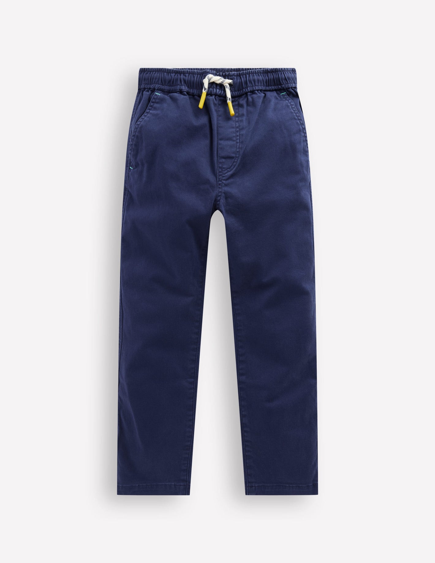 Slim Pull-On Trousers-College Navy Twill