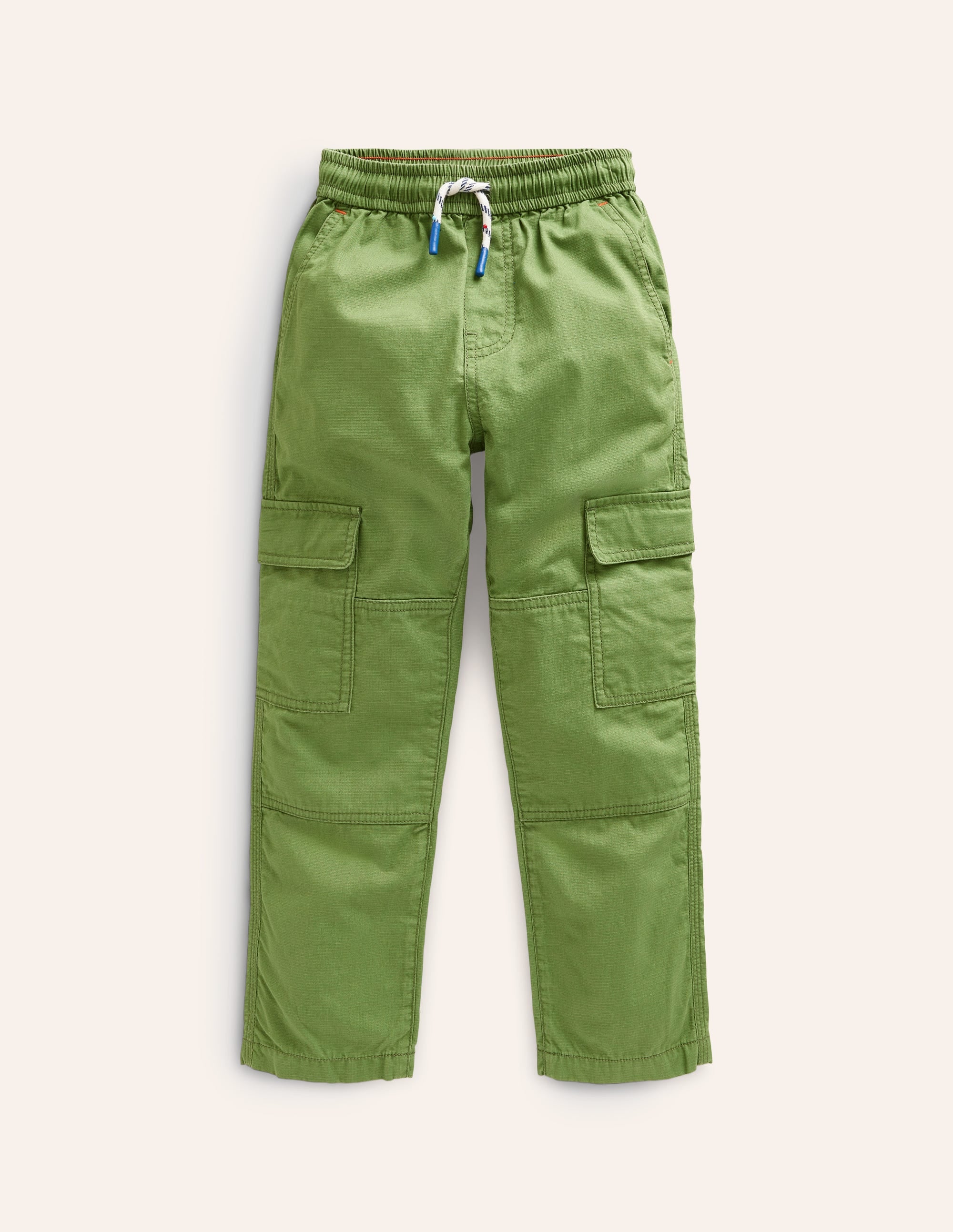 Cargo Pull On Trousers-Leaf Green - Image 1