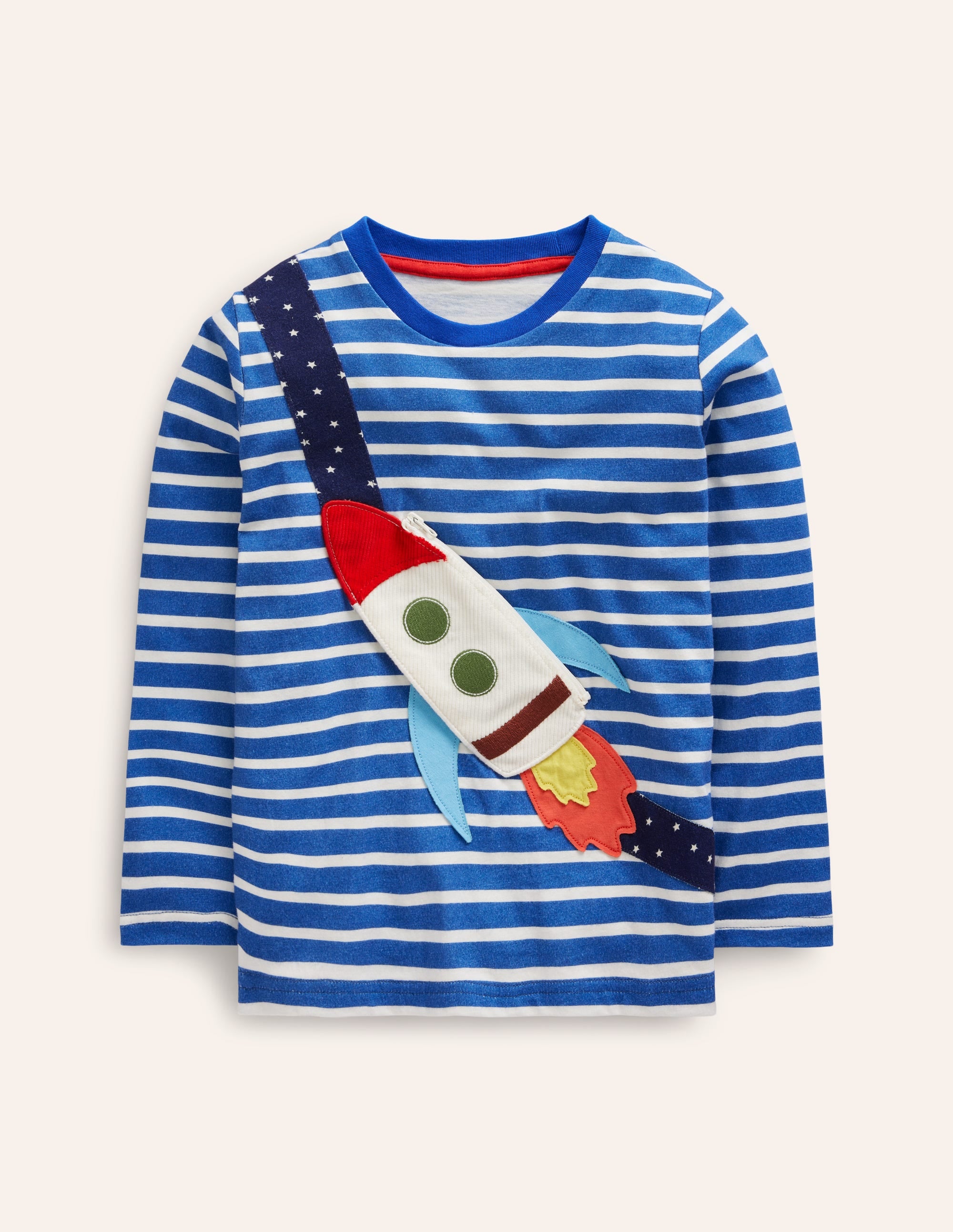 Novelty Bag T-shirt-Delft and Ivory Stripe - Image 1