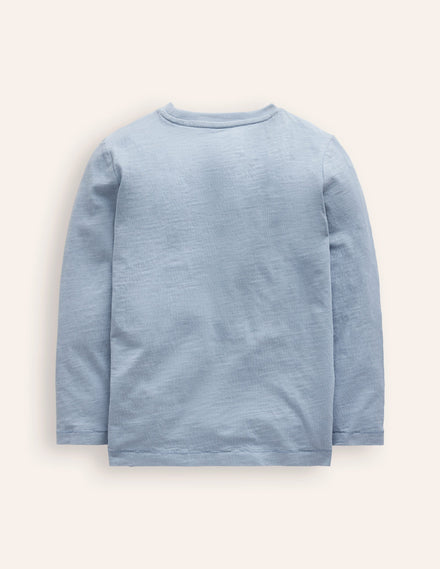 Everyday Long Sleeve T-Shirt-Pebble Blue