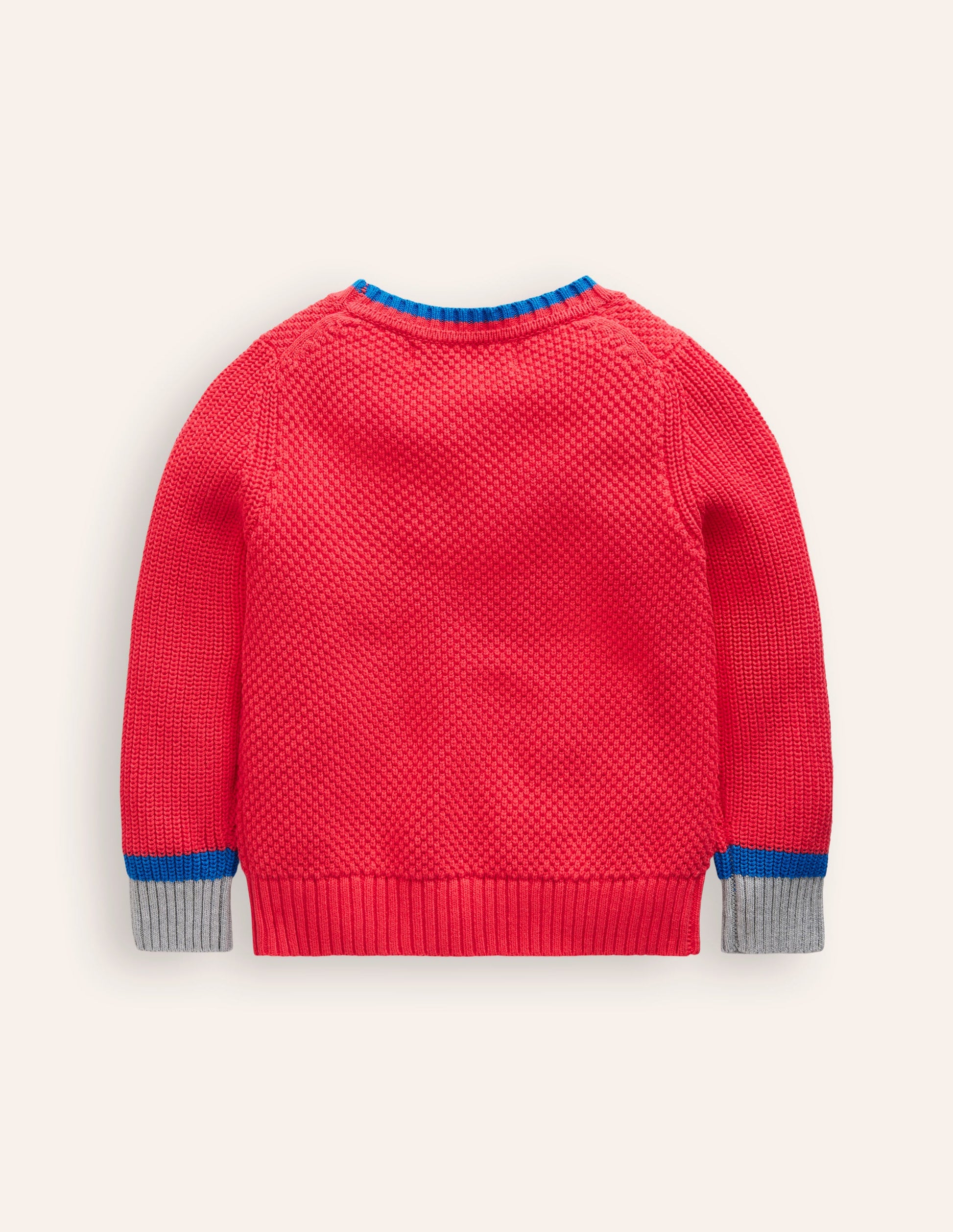 Chunky Cotton Jumper-Jam Red-2
