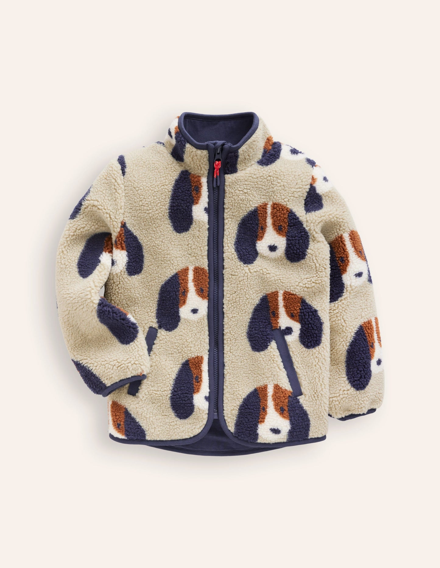 Cosy Borg Jacket-Oatmeal Pups