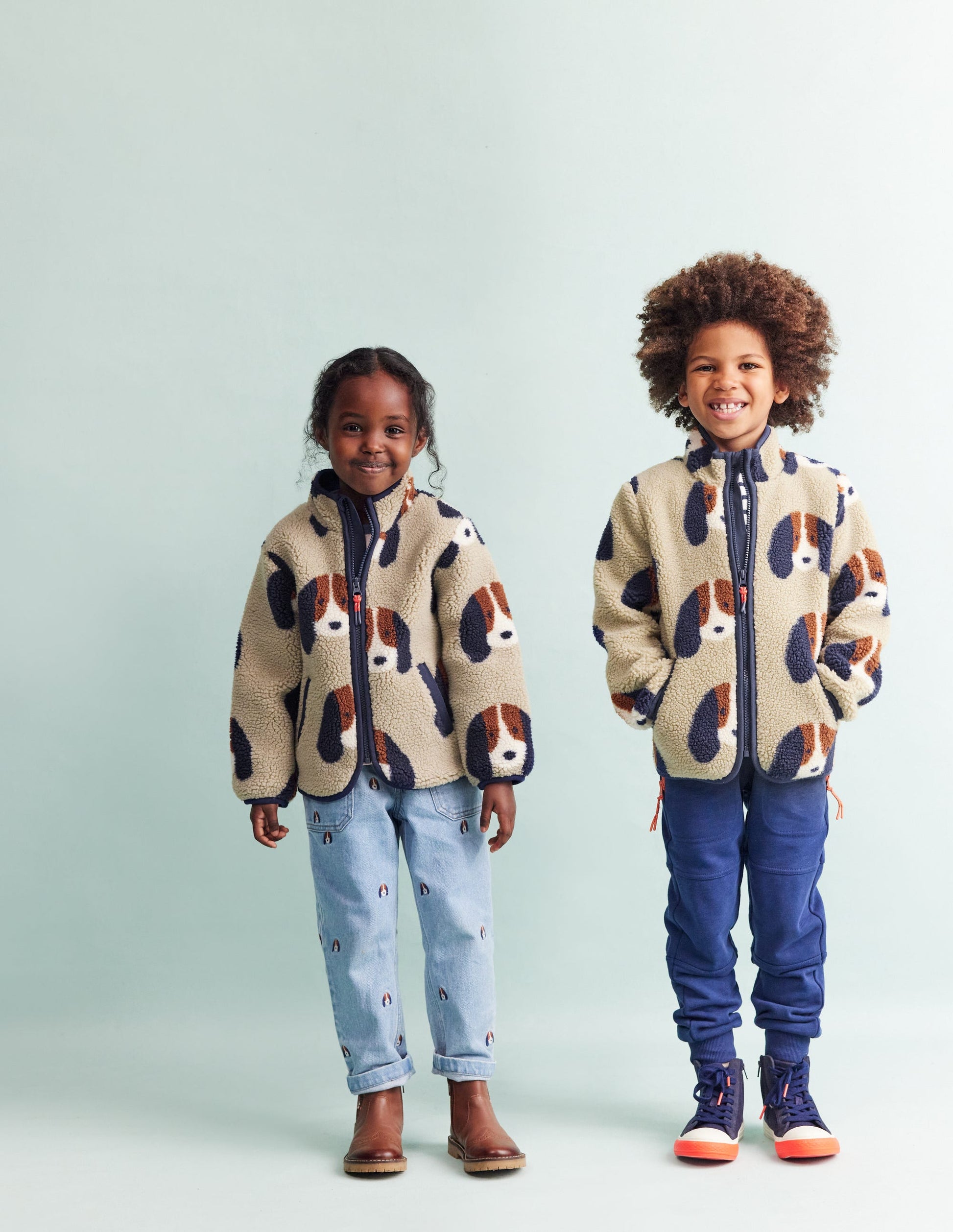 Cosy Borg Jacket-Oatmeal Pups-2