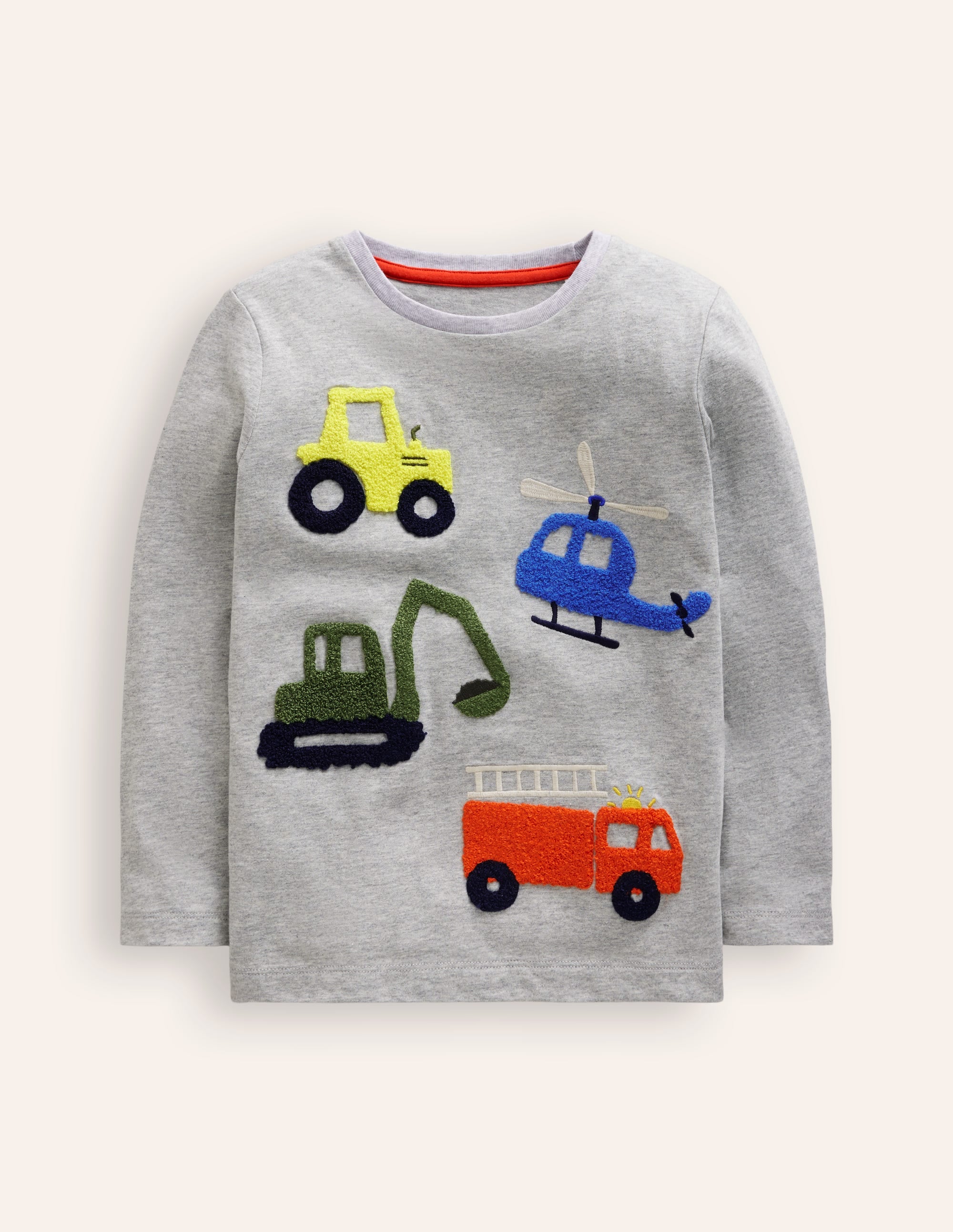 Boucle Detail T-shirt-Grey Marl Diggers - Image 1