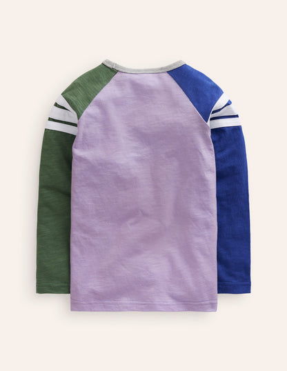 Long Sleeve Raglan T-shirt-Aster Multi