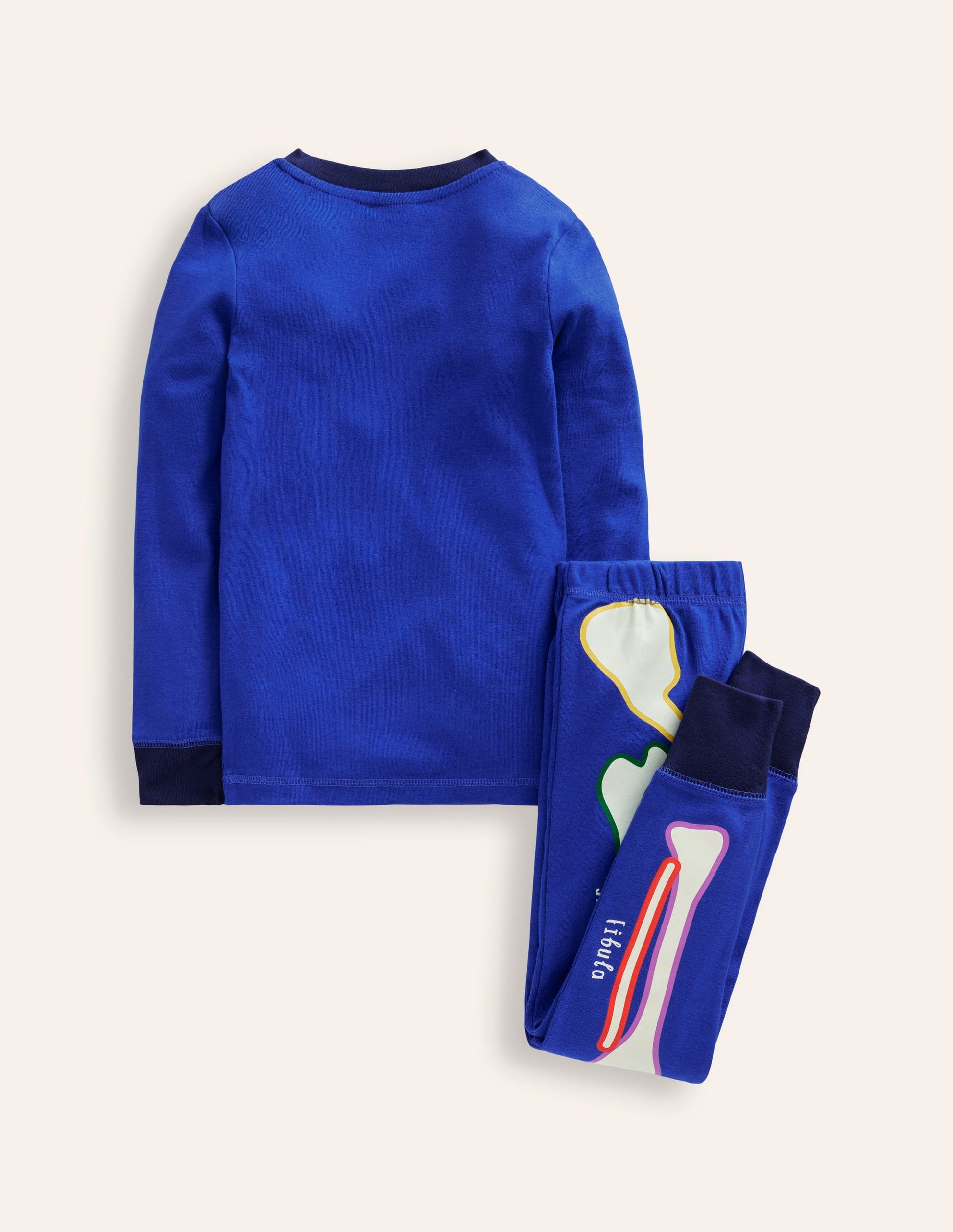 Snug Glow-in-the-dark Pyjamas-Blue Skeleton-2