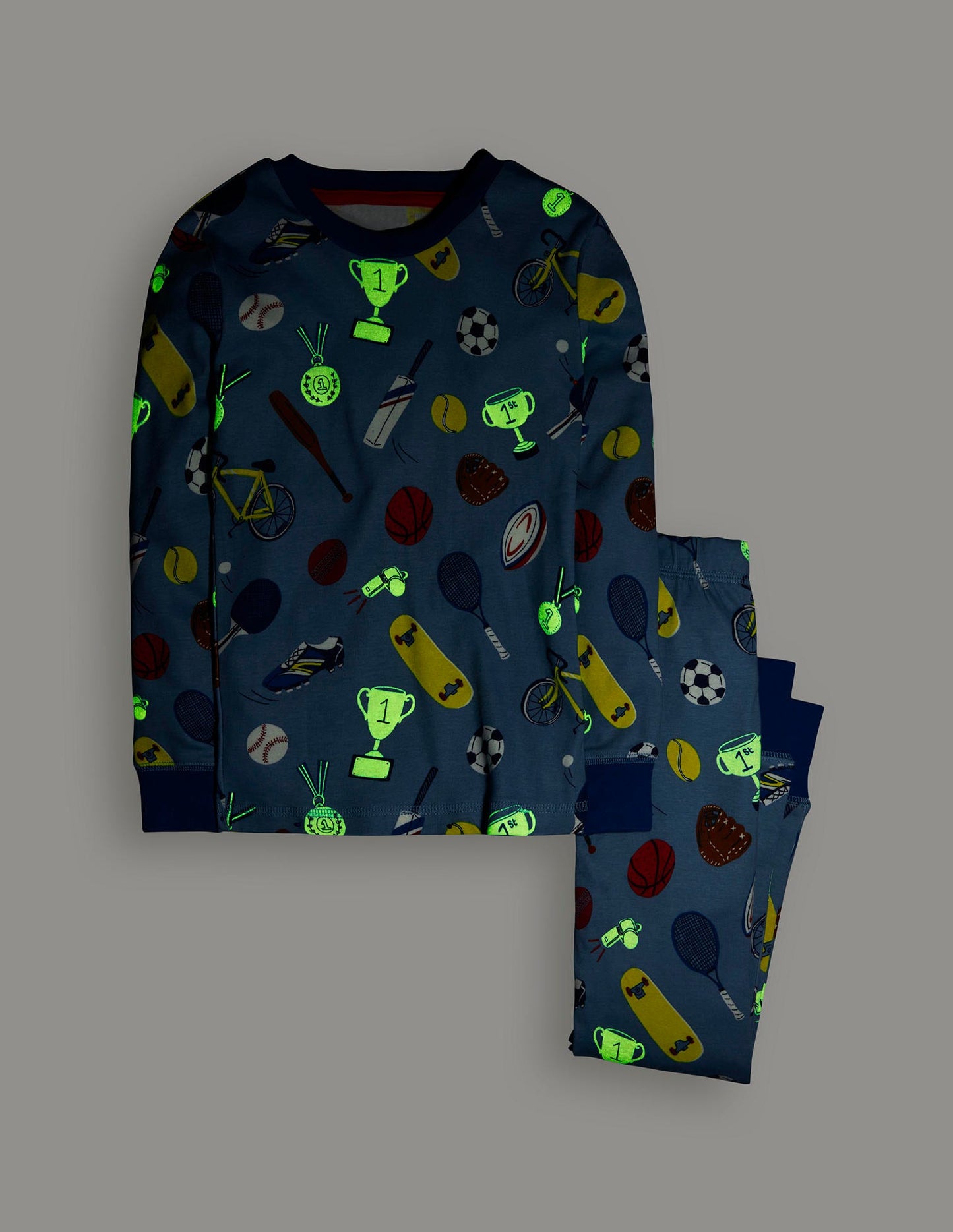 Snug Glow-in-the-dark Pyjamas-Blue Sport