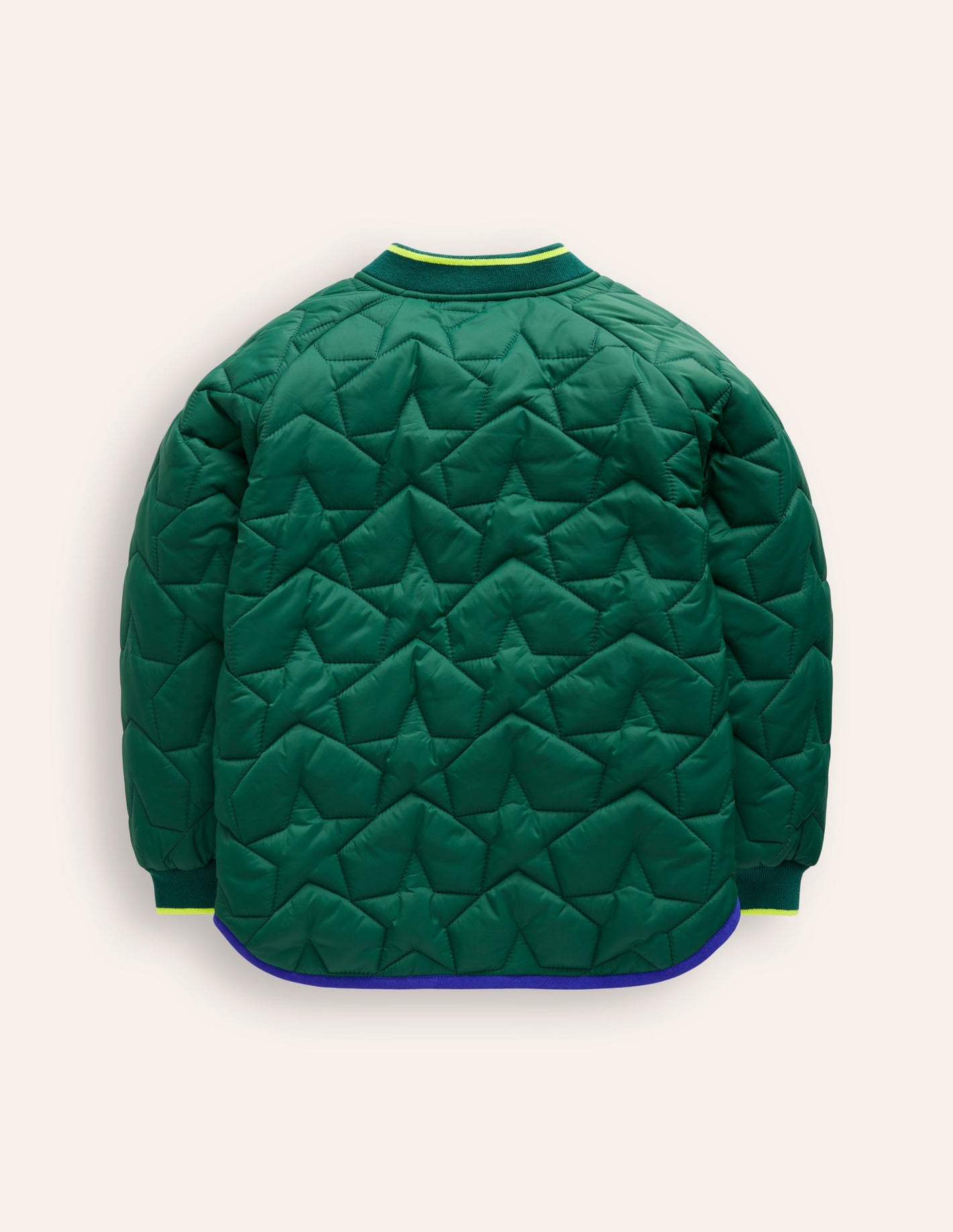 Quilted Bomber Jacket-Jewel Green