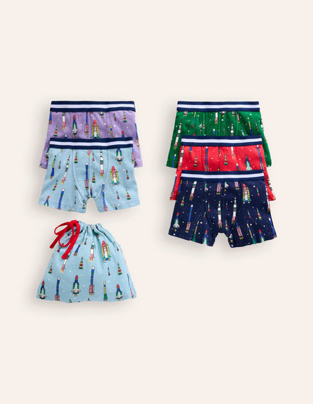 Boxers 5 Pack-Multi Rockets