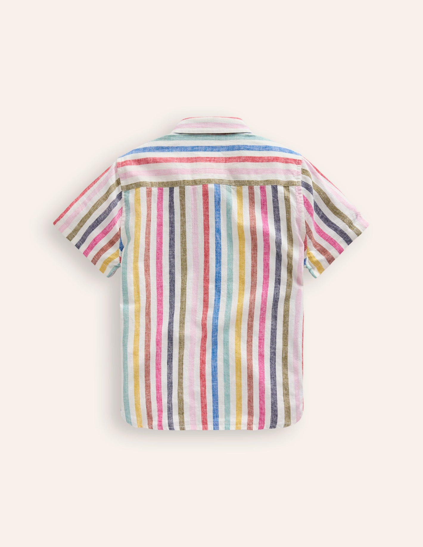 Cotton Linen Shirt-Multistripe