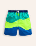 Swim Shorts-Yellow Colourblock