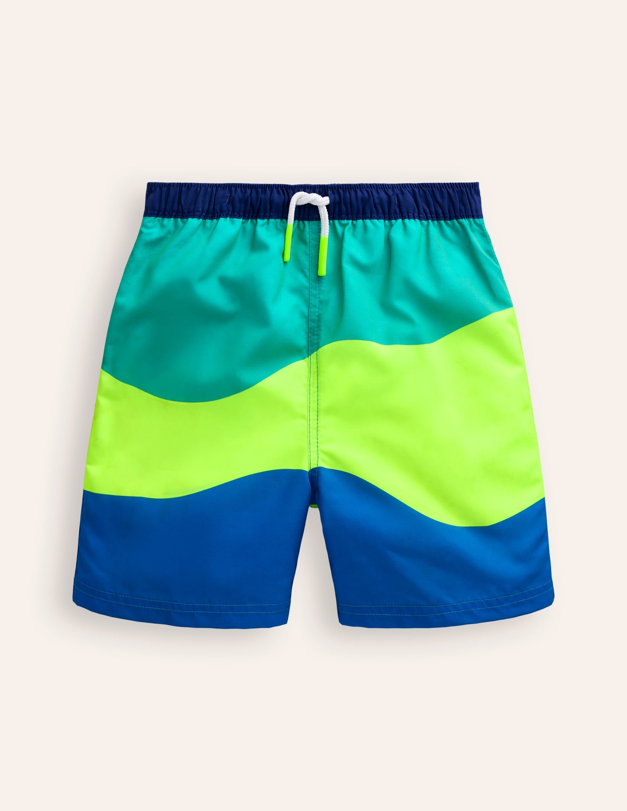 Swim Shorts-Yellow Colourblock - Image 1