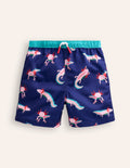 Swim Shorts-Sapphire Blue Axolotl