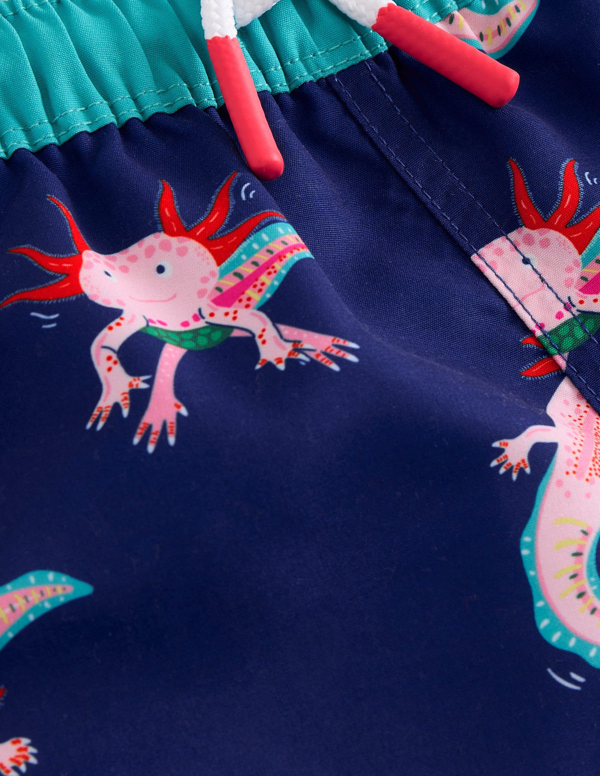 Swim Shorts-Sapphire Blue Axolotl - Image 3