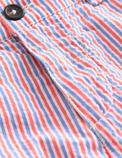 Seersucker Shorts-Jam Red/  Blue Stripe-3