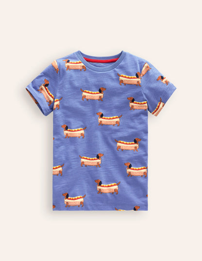 All-over Printed T-Shirt-Surf Blue Hot Dog-1