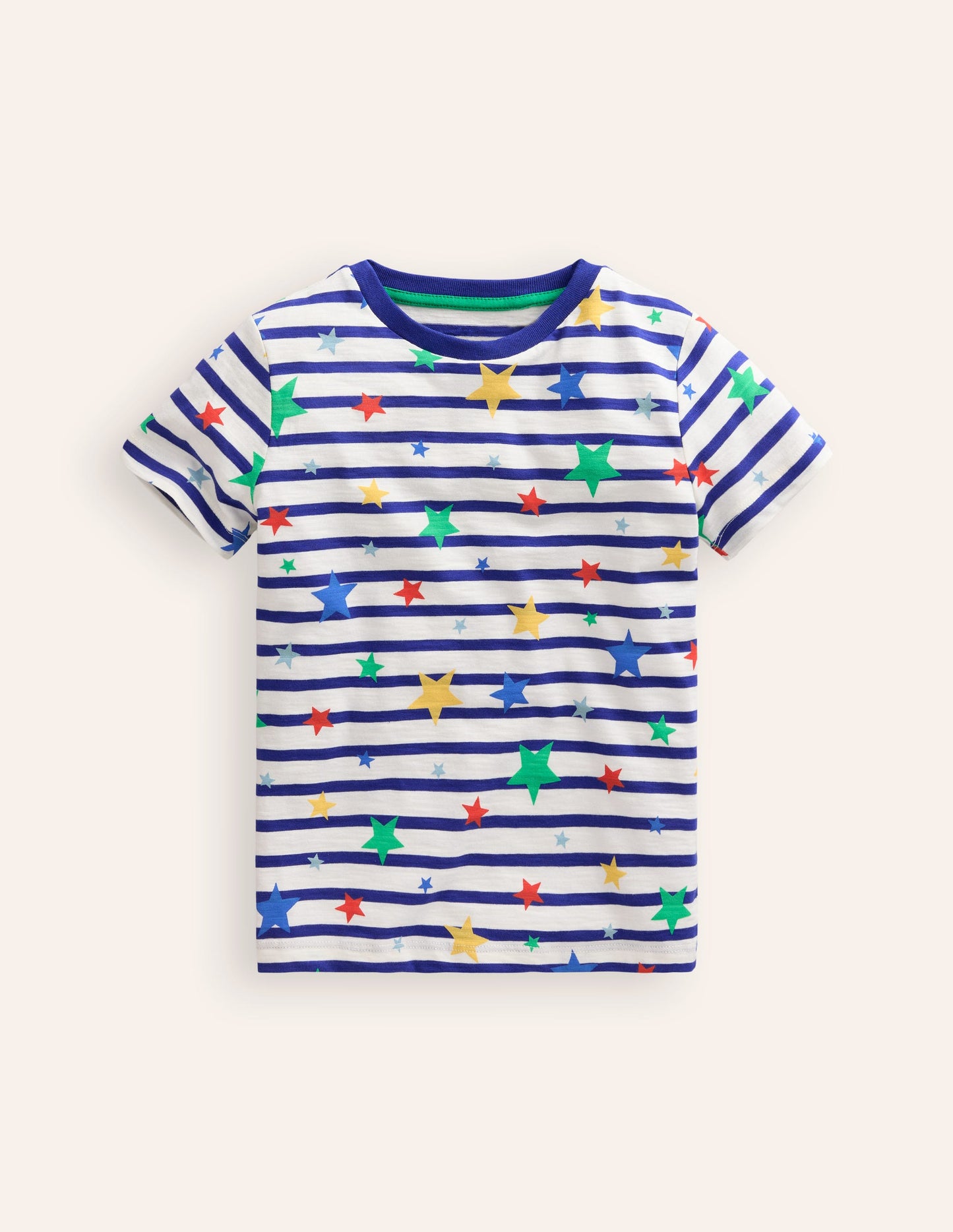 All-over Printed T-Shirt-Breton Multi Star