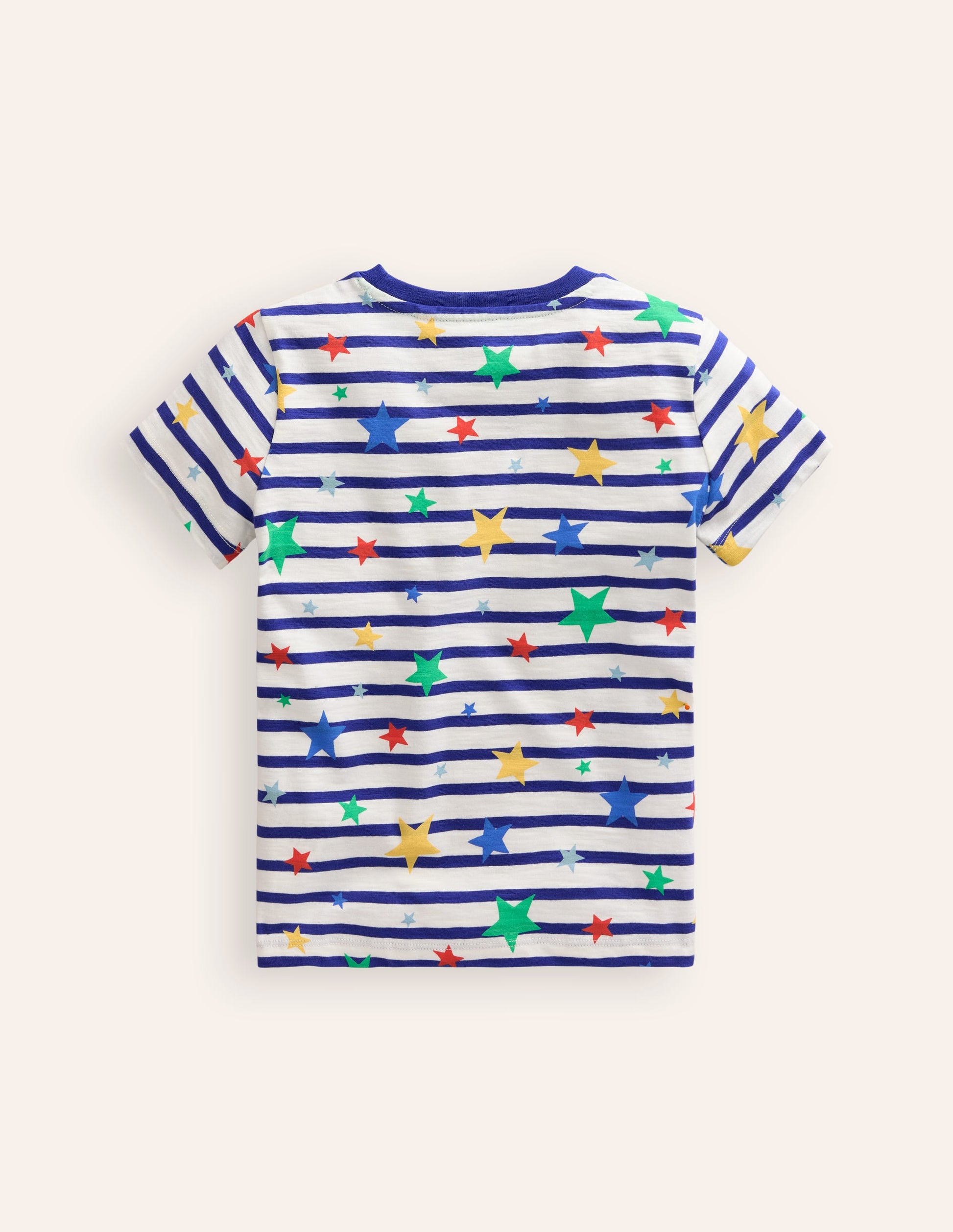 All-over Printed T-Shirt-Breton Multi Star-2