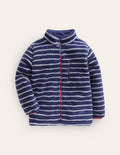 Cosy Windproof Fleece-College Navy / Ivory Stripe