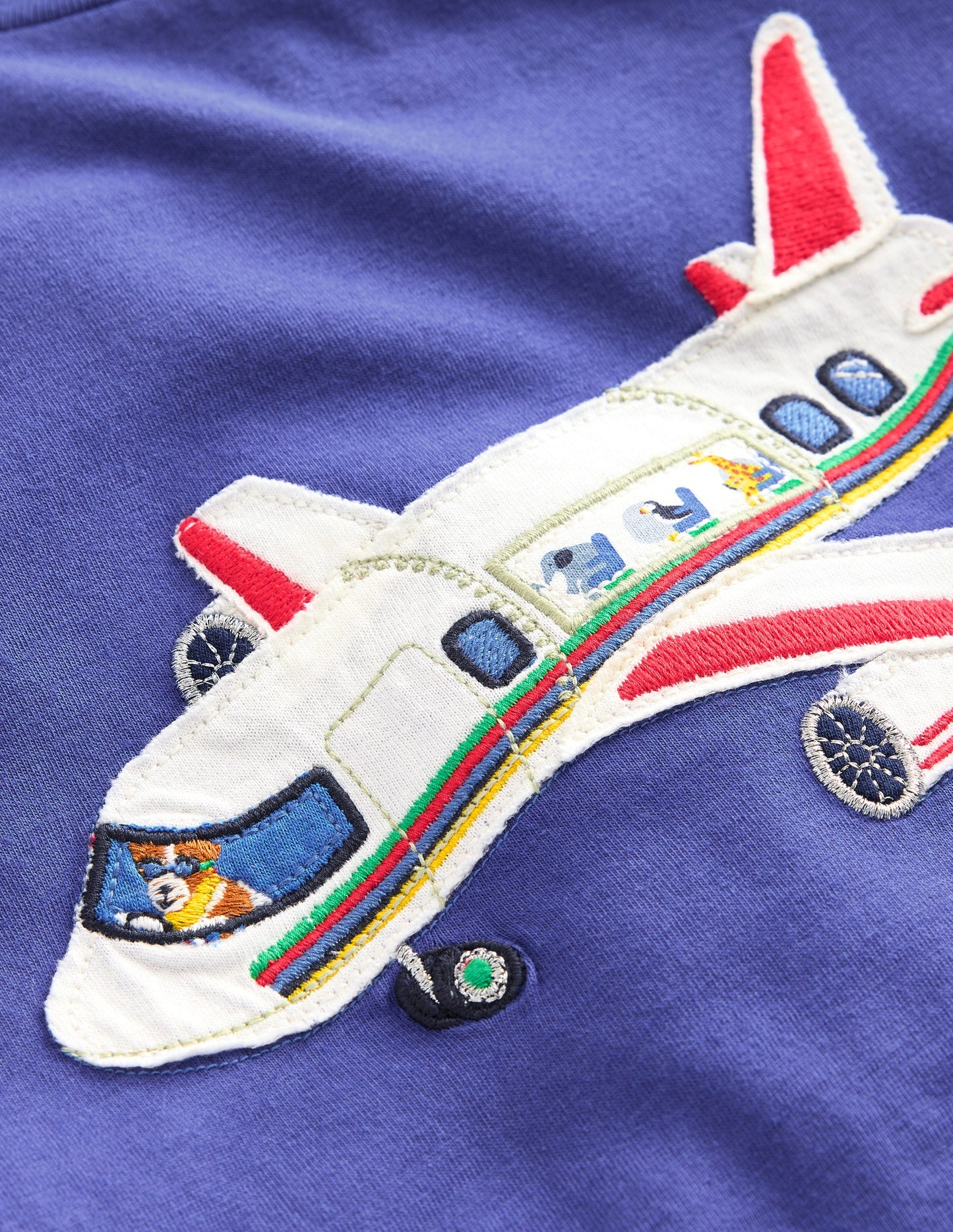Appliqué Plane T-shirt-Blue Heron Aeroplane