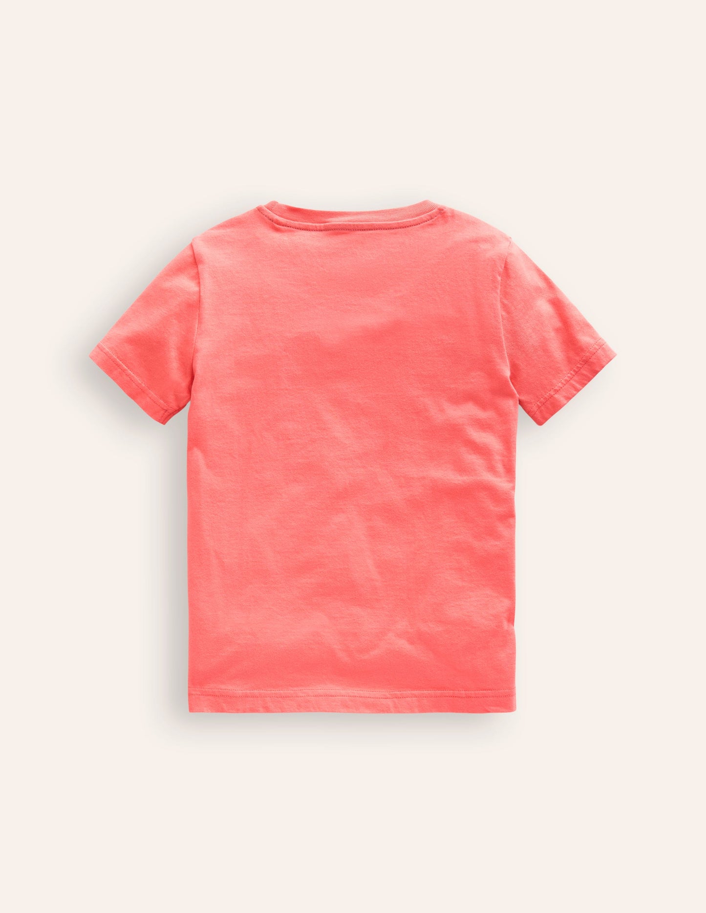 Big Appliqué Animals T-shirt-Coral Pink Toucans