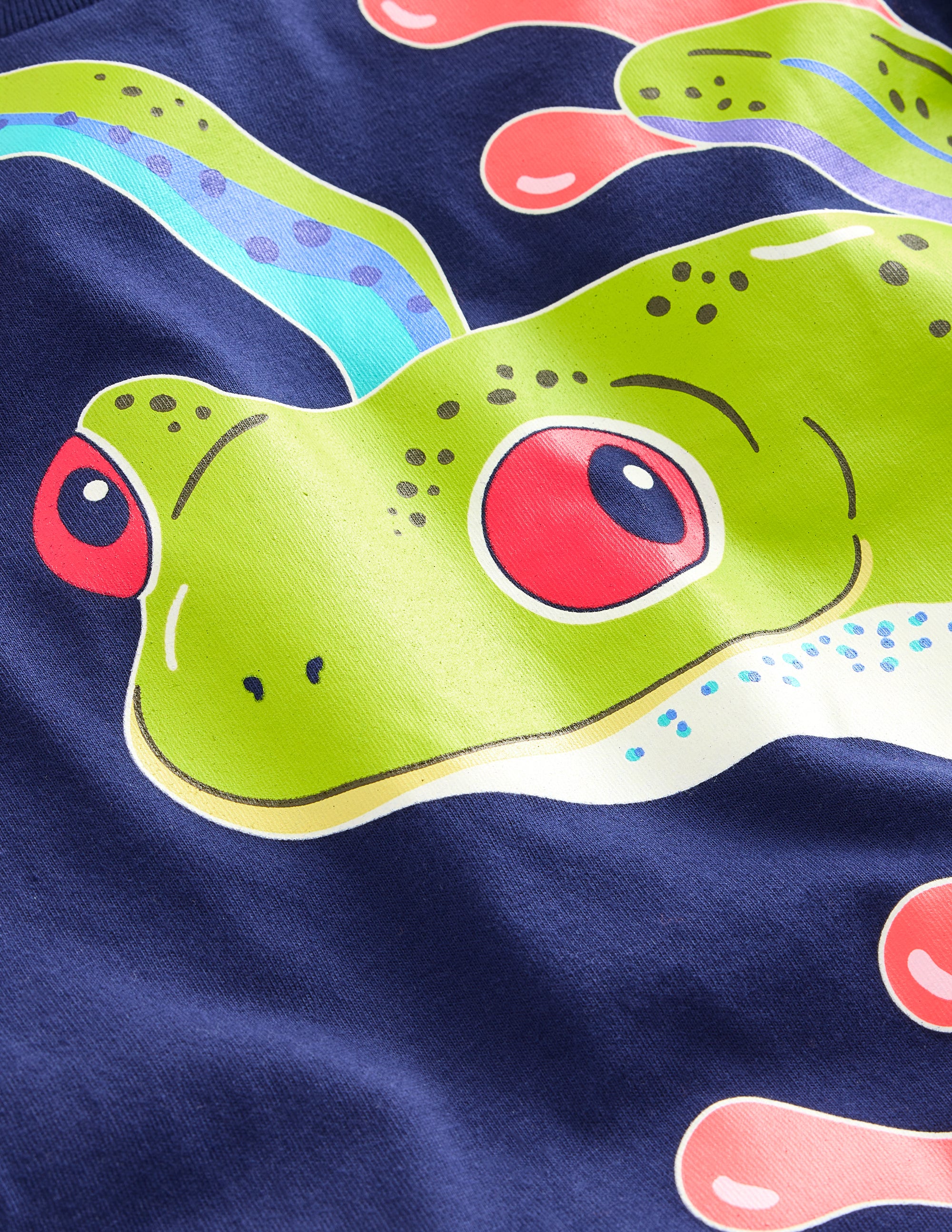 Glow-in-the-dark Frog T-shirt-College Navy Frog - Image 3