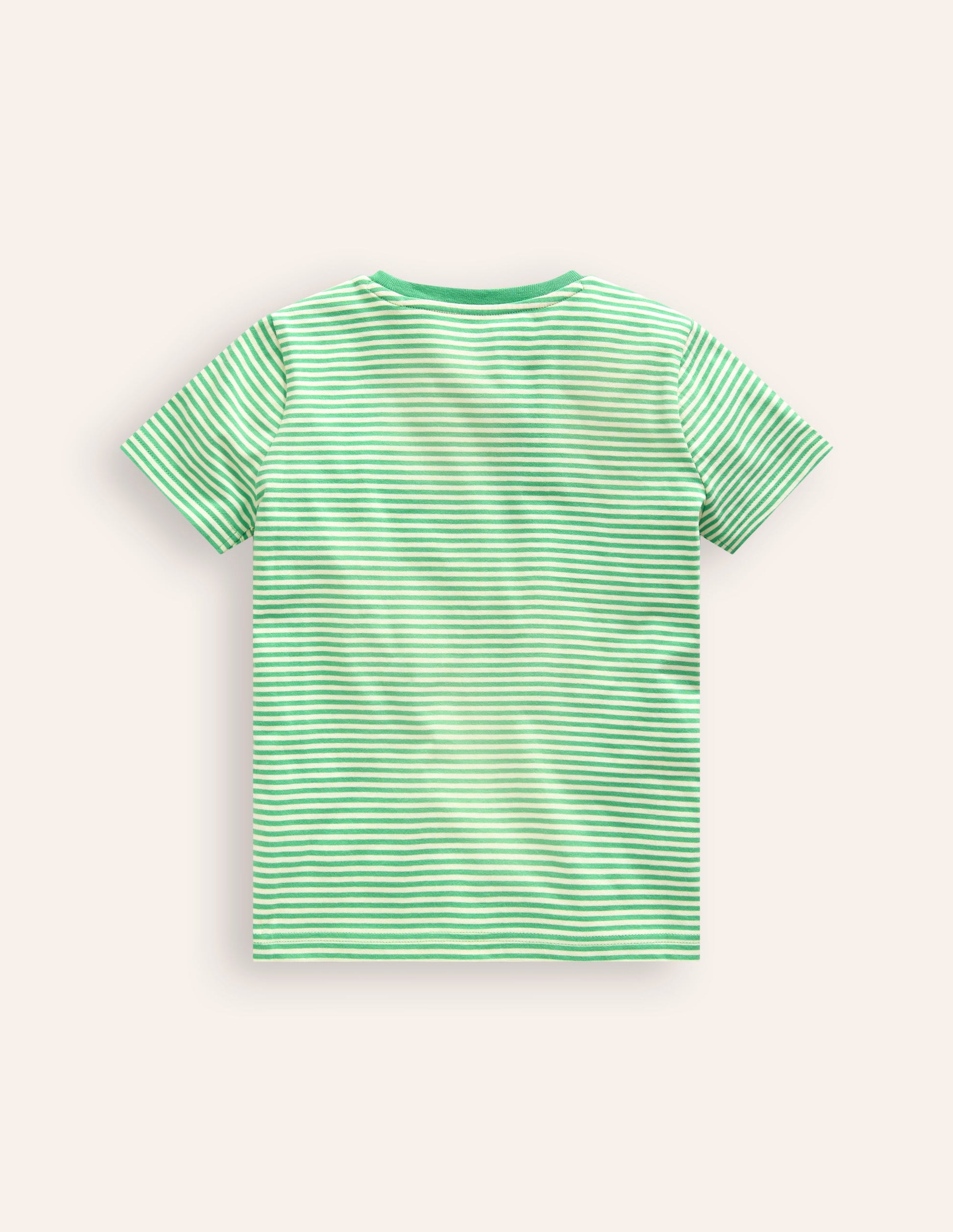 Superstitch Dogs T-shirt-Pistachio Green/ Ivory Stripe-2