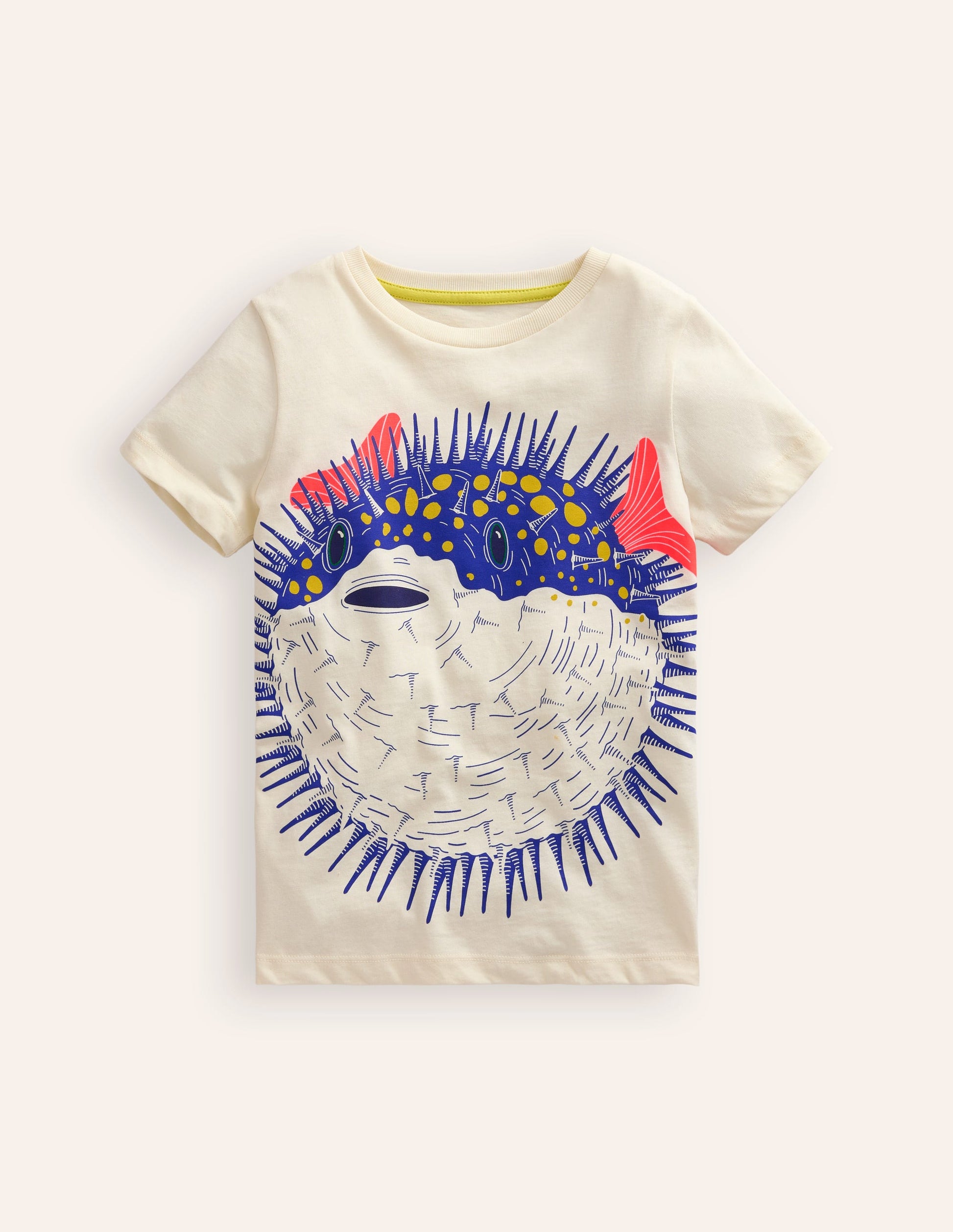 Printed Pufferfish T-Shirt-Vanilla Pod Pufferfish-1