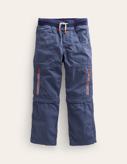 Zip-off Techno Trousers-Robot Blue