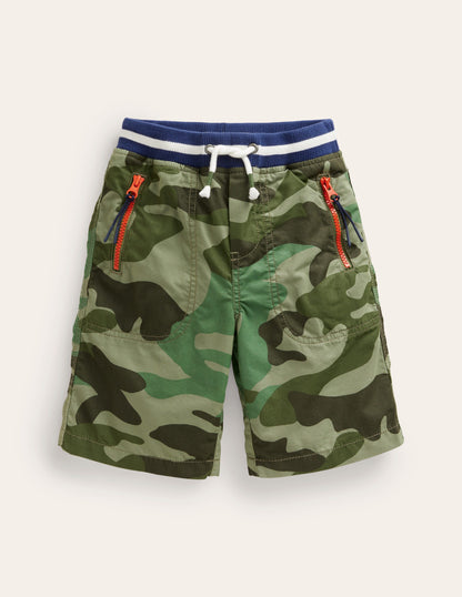 Adventure Shorts-Tonal Green Camo