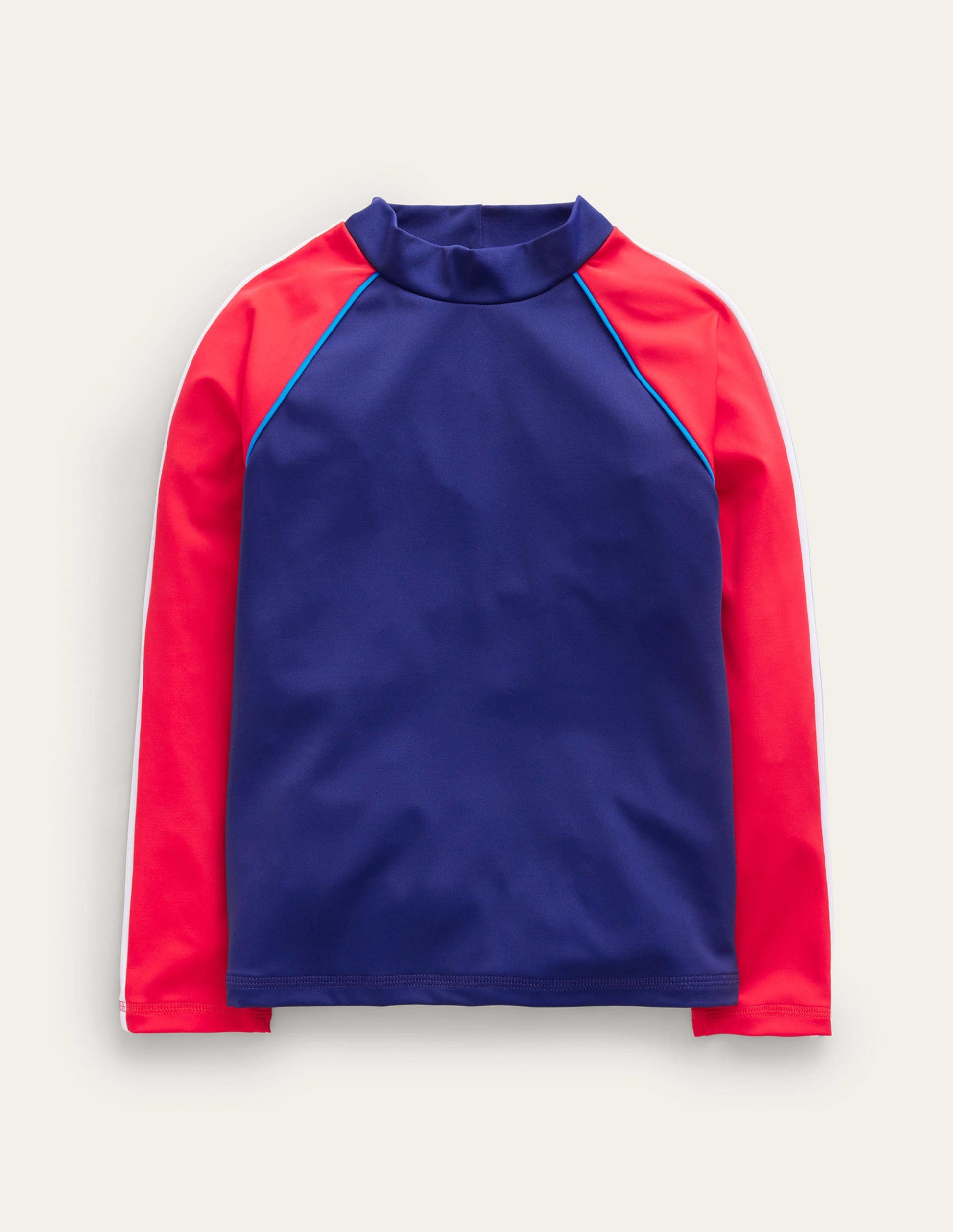 Rash Vest-Poppy Red and College Navy-1