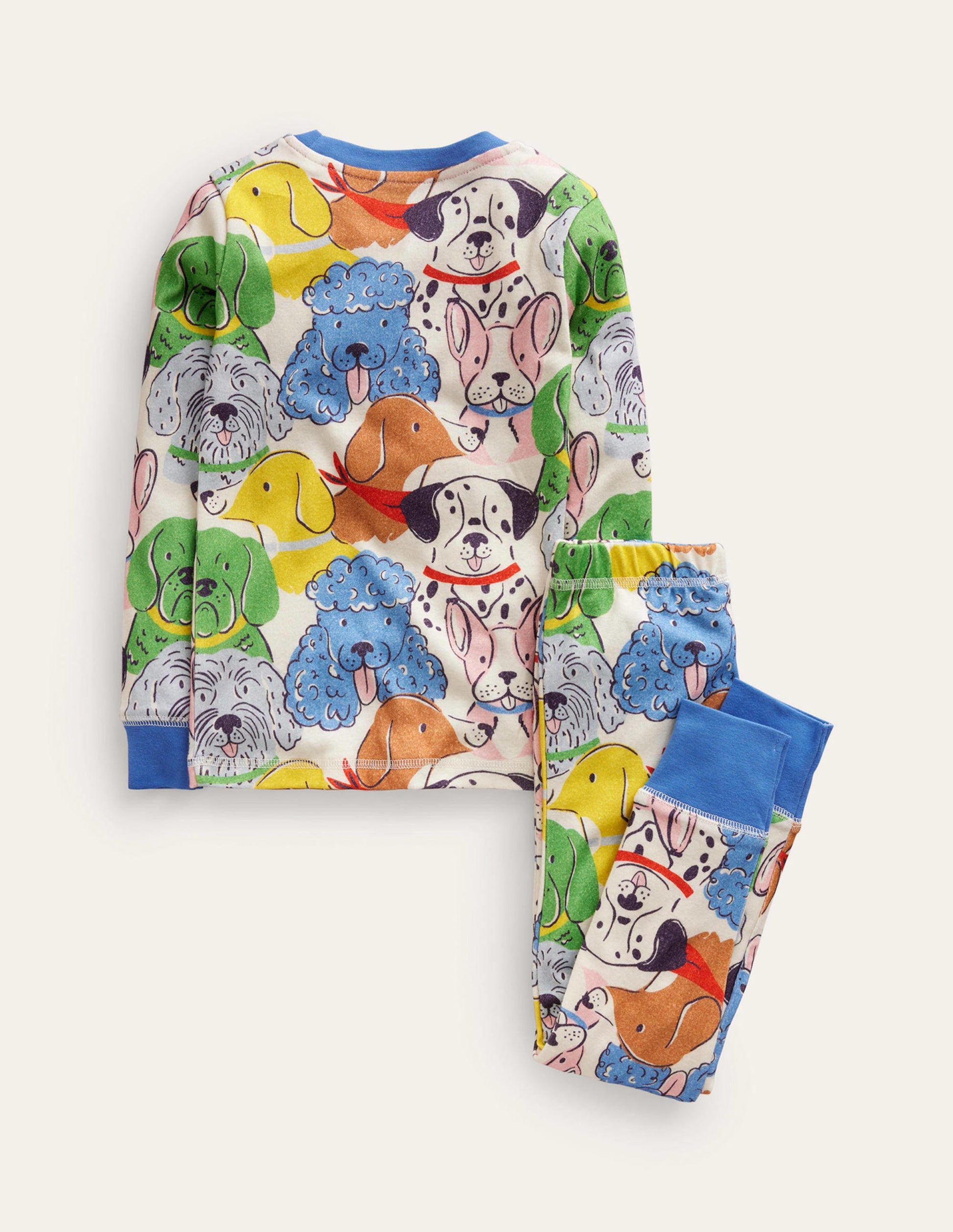 Snug Single Long John Pyjamas-Multi Dogs-2