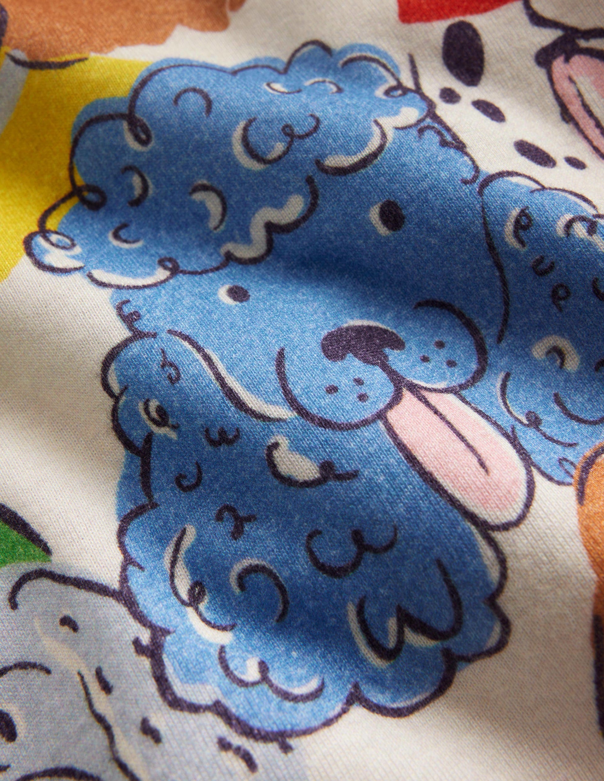 Snug Single Long John Pyjamas-Multi Dogs-3