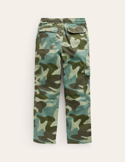 Cargo Pull-on Trousers-Rosemary Green Camo-2