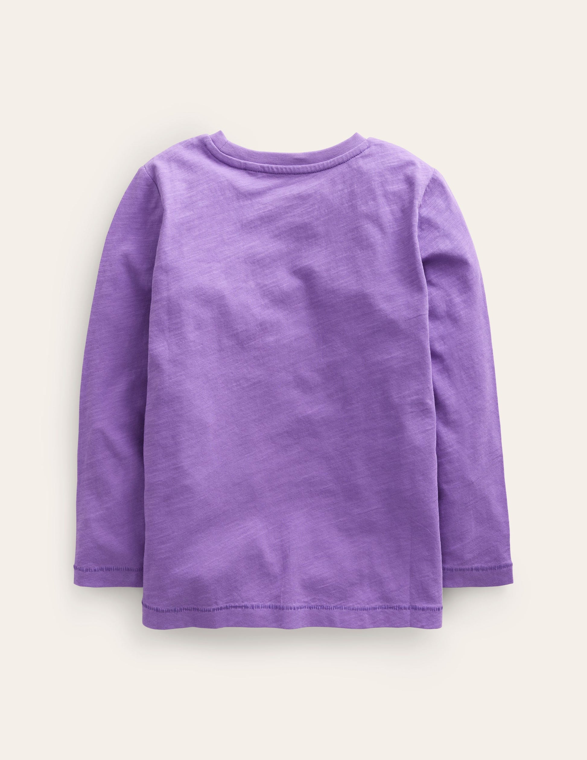 Long-sleeved Washed T-shirt-Crocus Purple-2