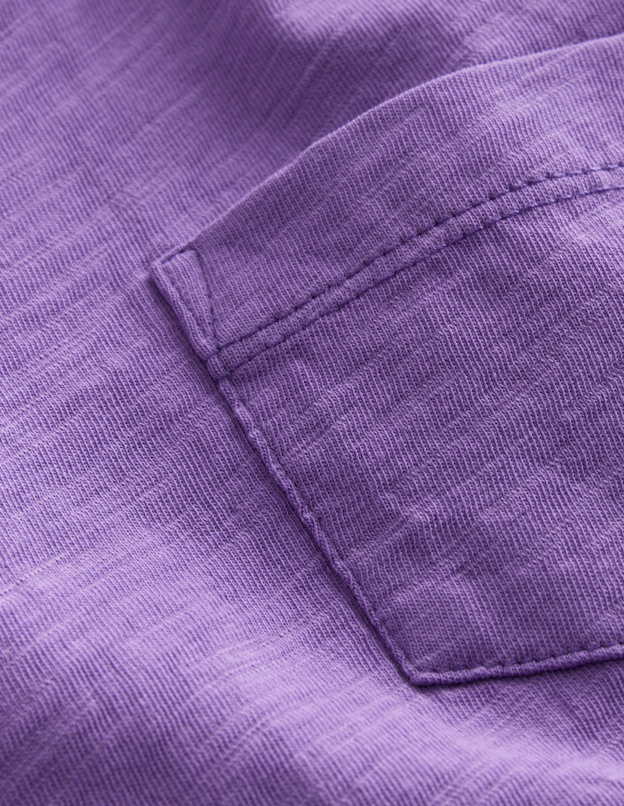 Long-sleeved Washed T-shirt-Crocus Purple - Image 3