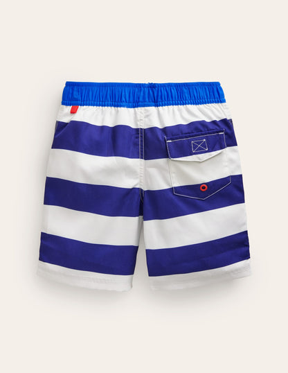 Board Shorts-College Navy /Ivory Stripe-1