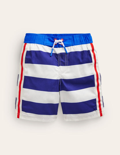 Board Shorts-College Navy /Ivory Stripe-2