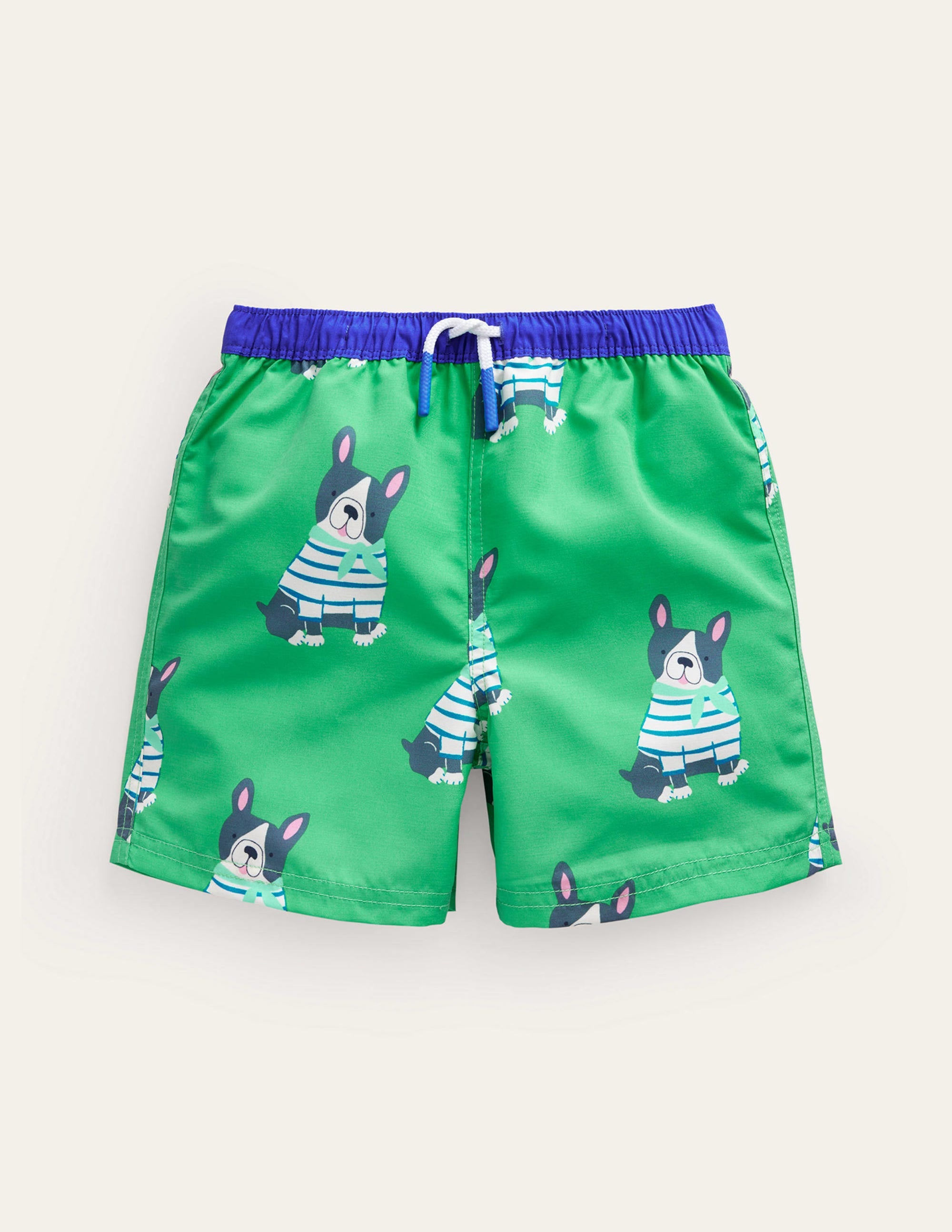 Swim Shorts-Pea Green Dogs - Image 1