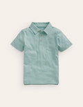 Slub Polo Shirt-Georgian Blue