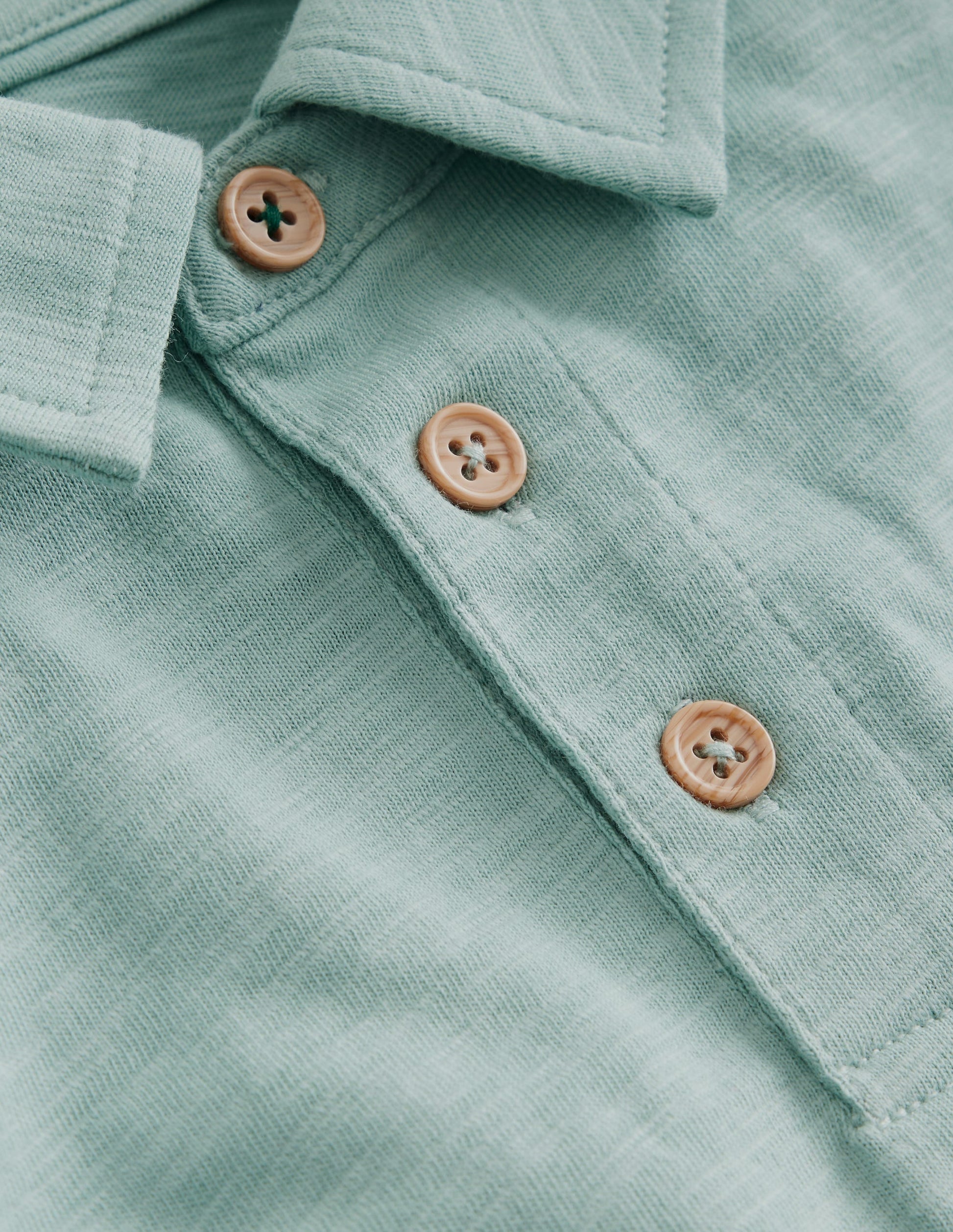 Slub Polo Shirt-Georgian Blue-3