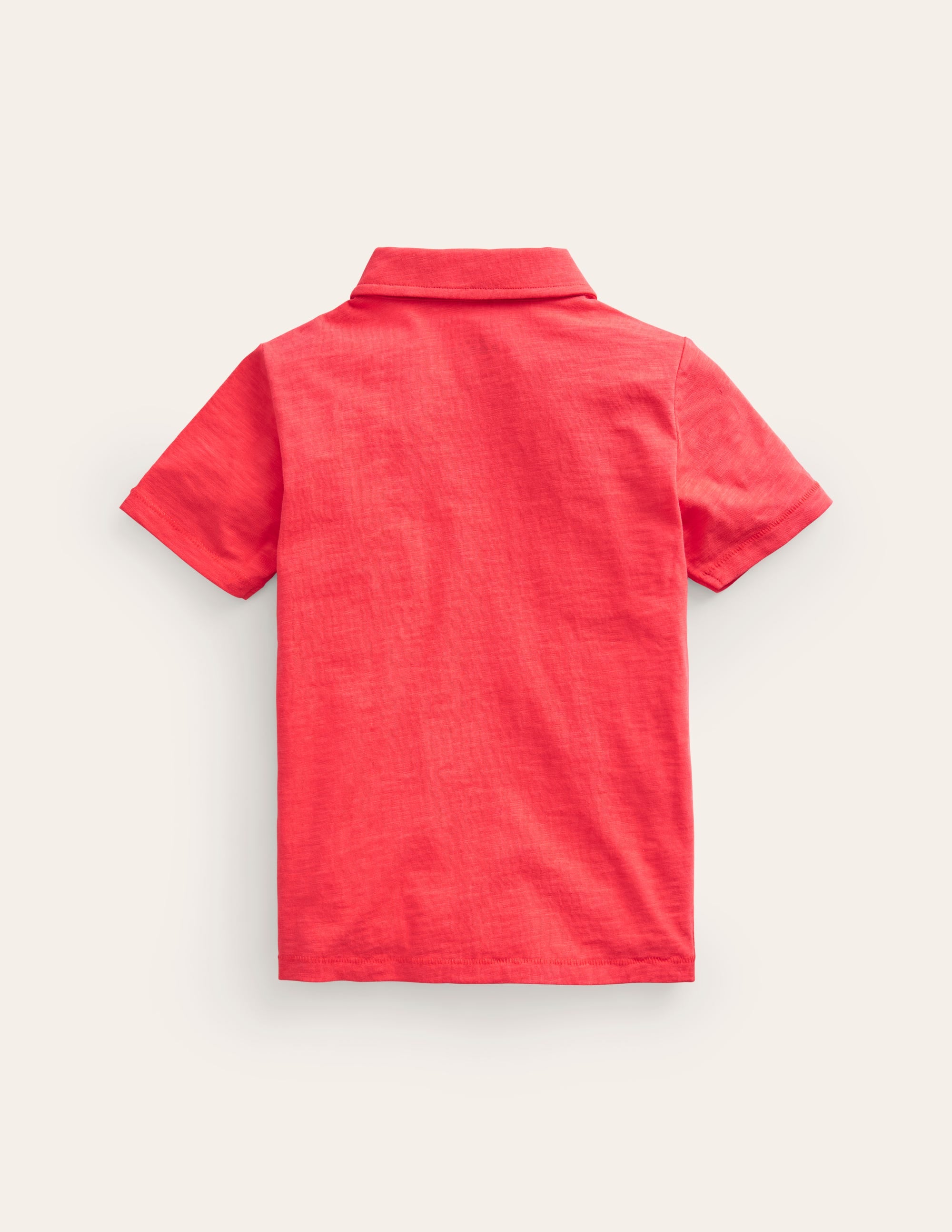 Slub Polo Shirt-Jam Red - Image 2