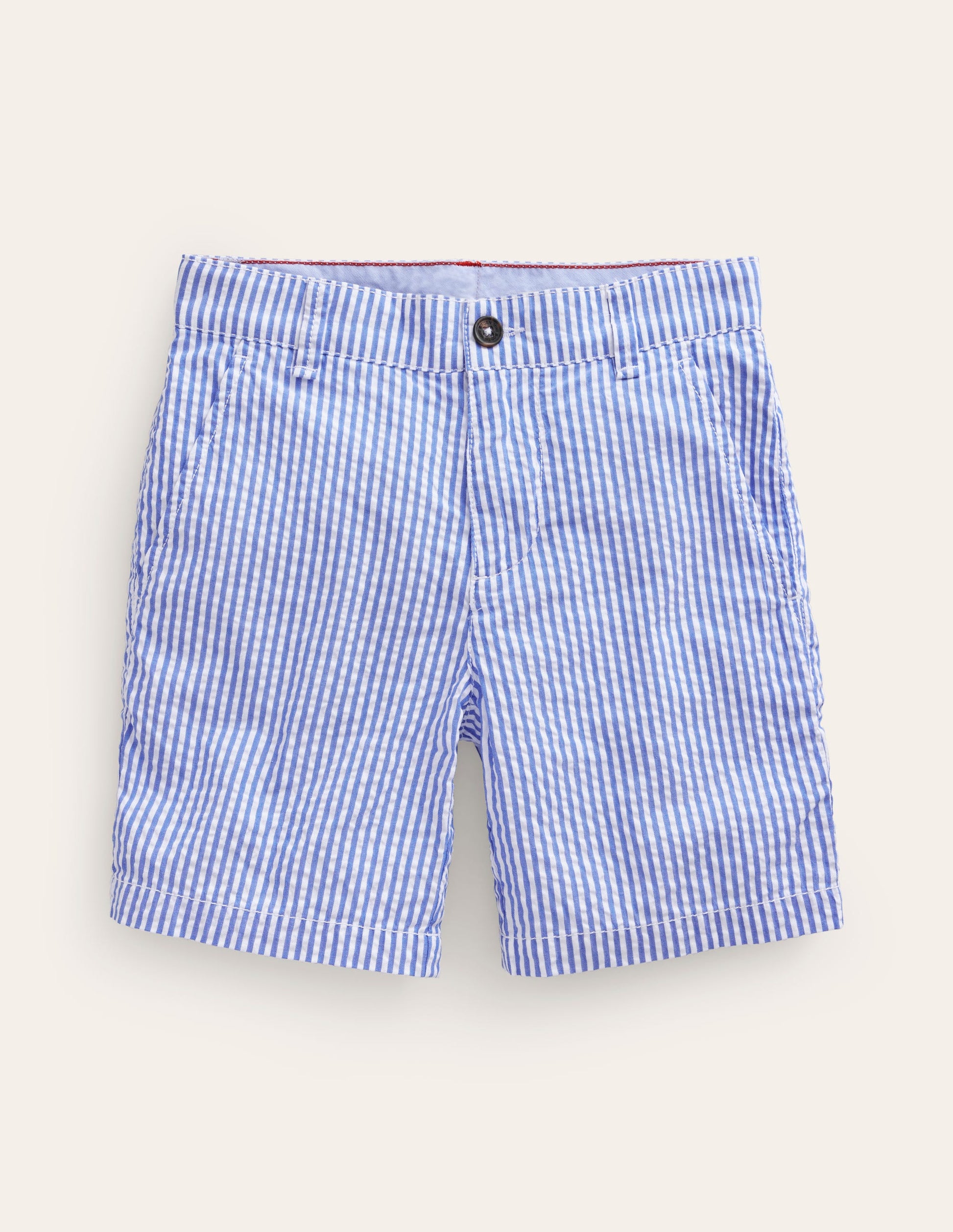 Seersucker Shorts-Vintage Blue / Ivory Stripe-2