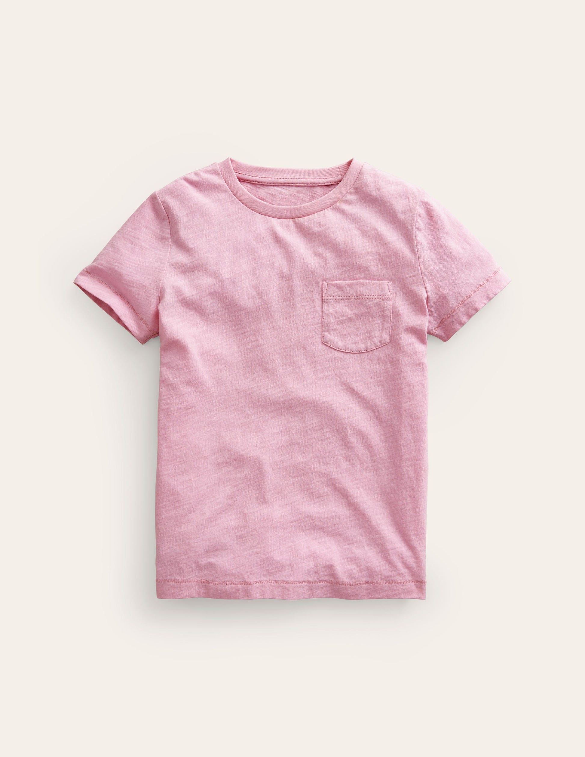 Washed Slub T-shirt-Sugared Almond Pink-1