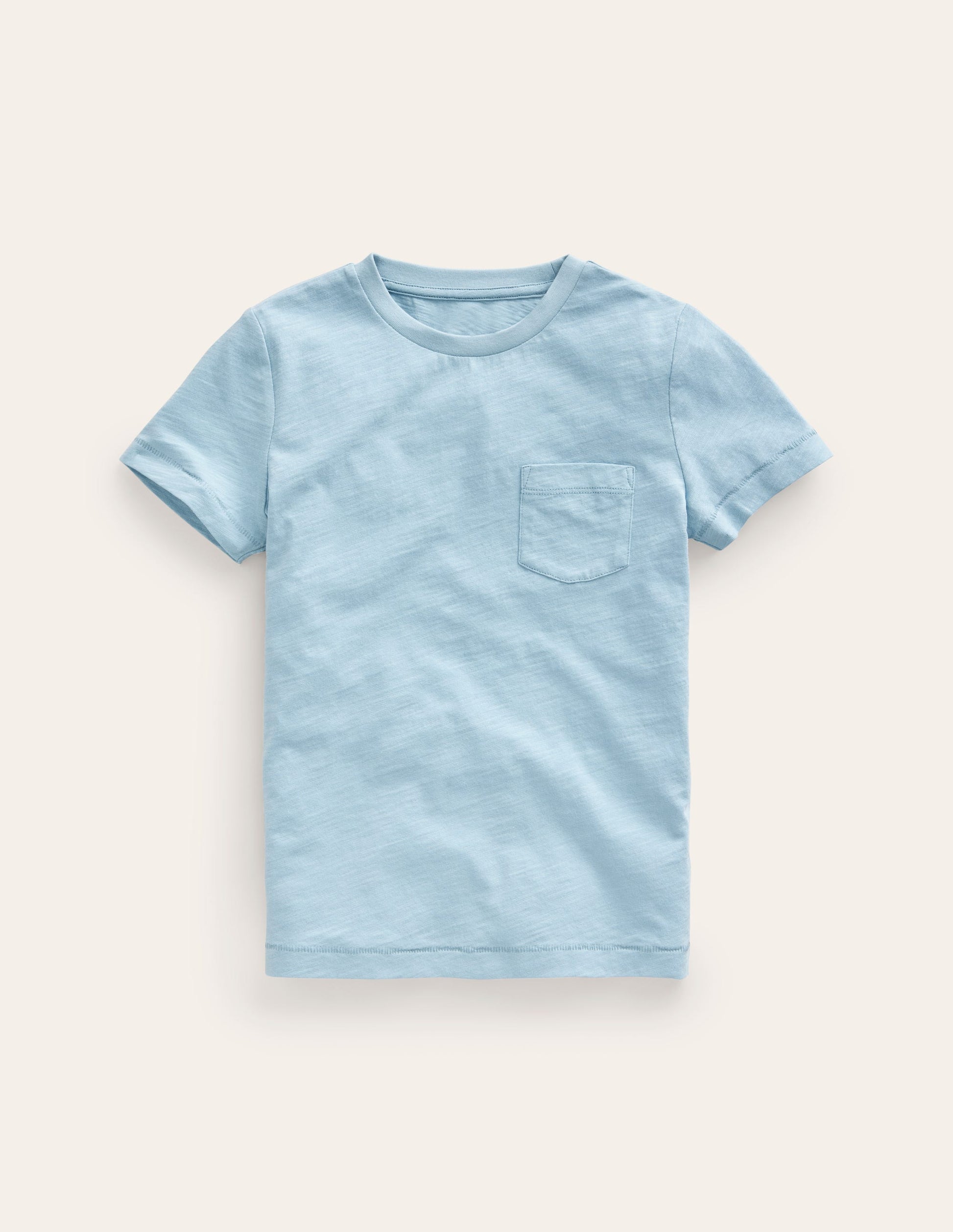 Washed Slub T-shirt-Vintage Blue-1