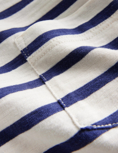 Washed Slub T-shirt-Starboard/Ivory