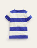 Washed Slub T-shirt-Wisteria Blue/Ivory
