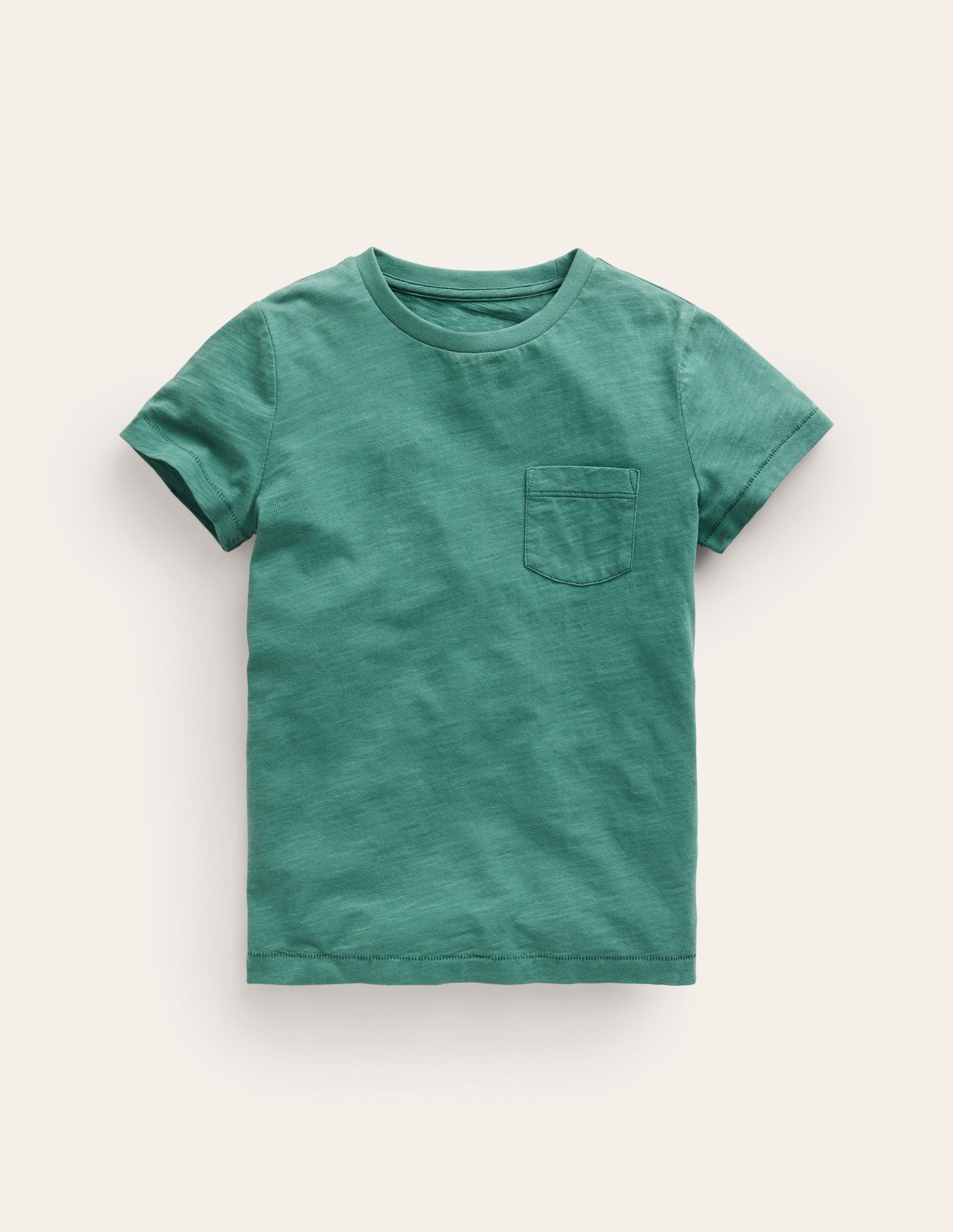 Washed Slub T-shirt-Spruce Green-1