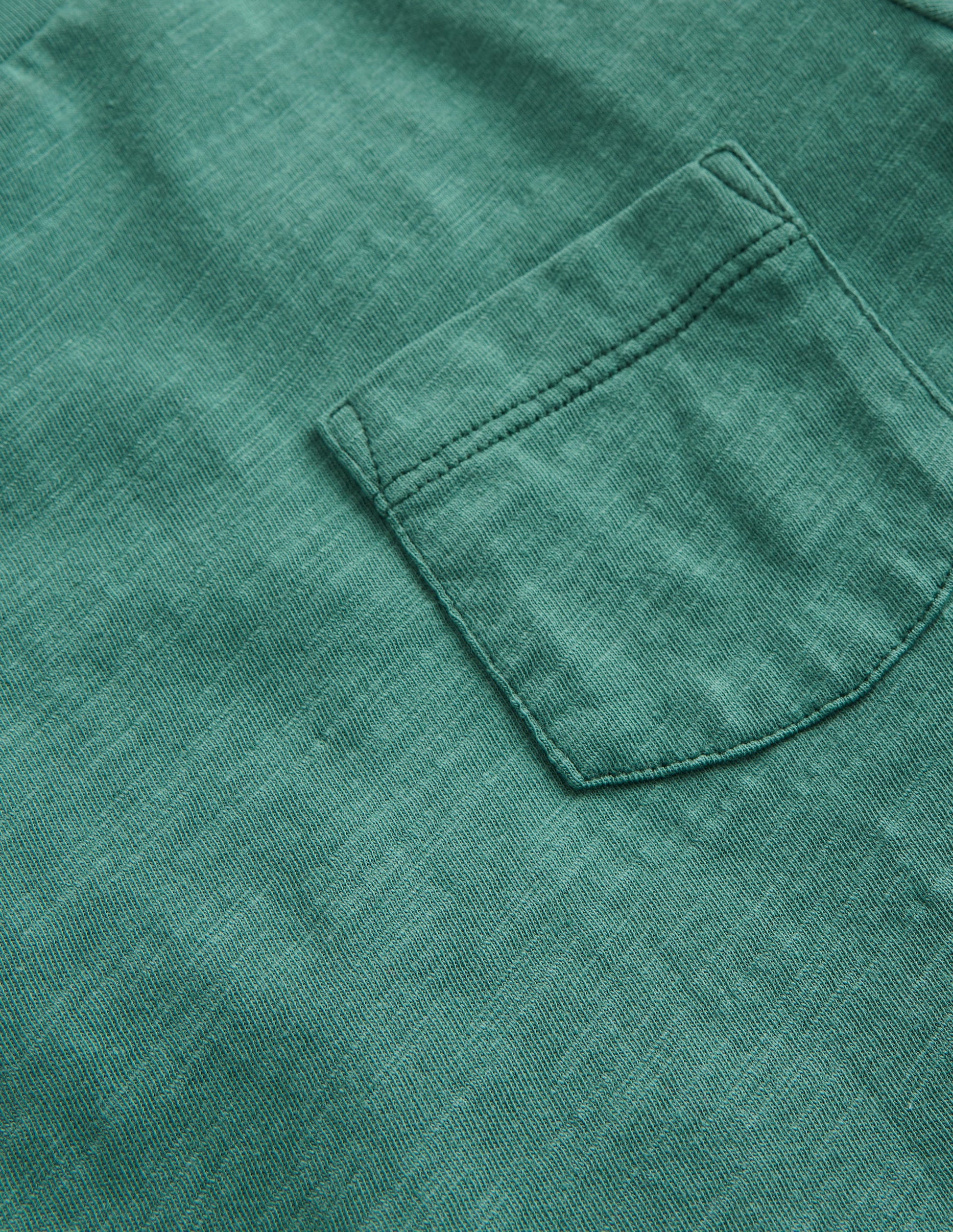 Washed Slub T-shirt-Spruce Green-3
